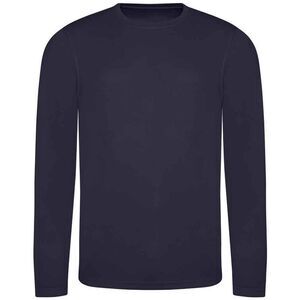 AWDis Cool Mens Moisture Wicking Long-Sleeved T-Shirt / French Navy